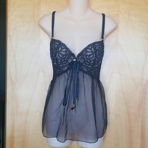Victoria's Secret Black Lace Babydoll 34C